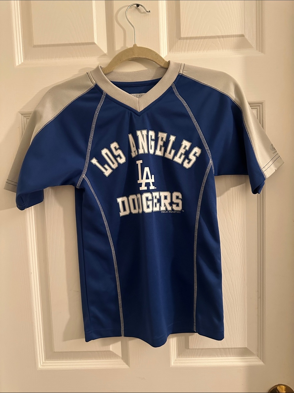 Los Angeles Dodgers Youth Blue Short-Sleeve Jersey Top